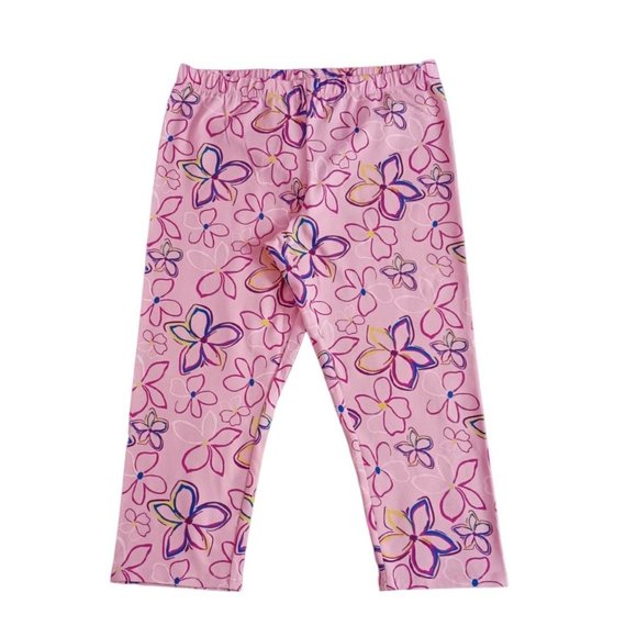 Girl's There Abouts Pink Floral Capri Leggings- Size XL (16) - Picture 1 of 3